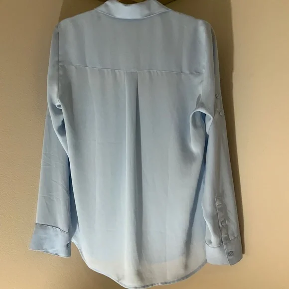 Express Blue M  Portofino Shirt Classic Scandi Girl Office Normcore Essential - Picture 3 of 7